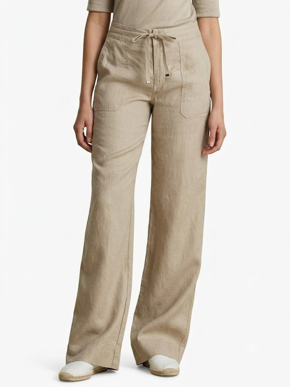 Lauren Ralph Lauren 100% Linen Wide-leg Pants